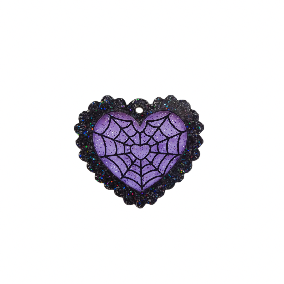 Spiderweb ruffle heart