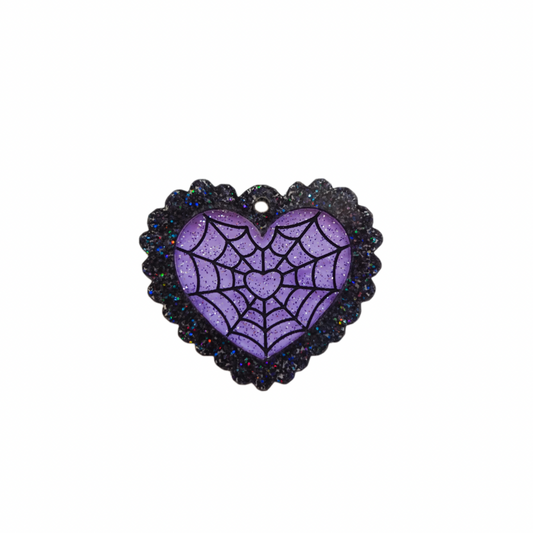Spiderweb ruffle heart
