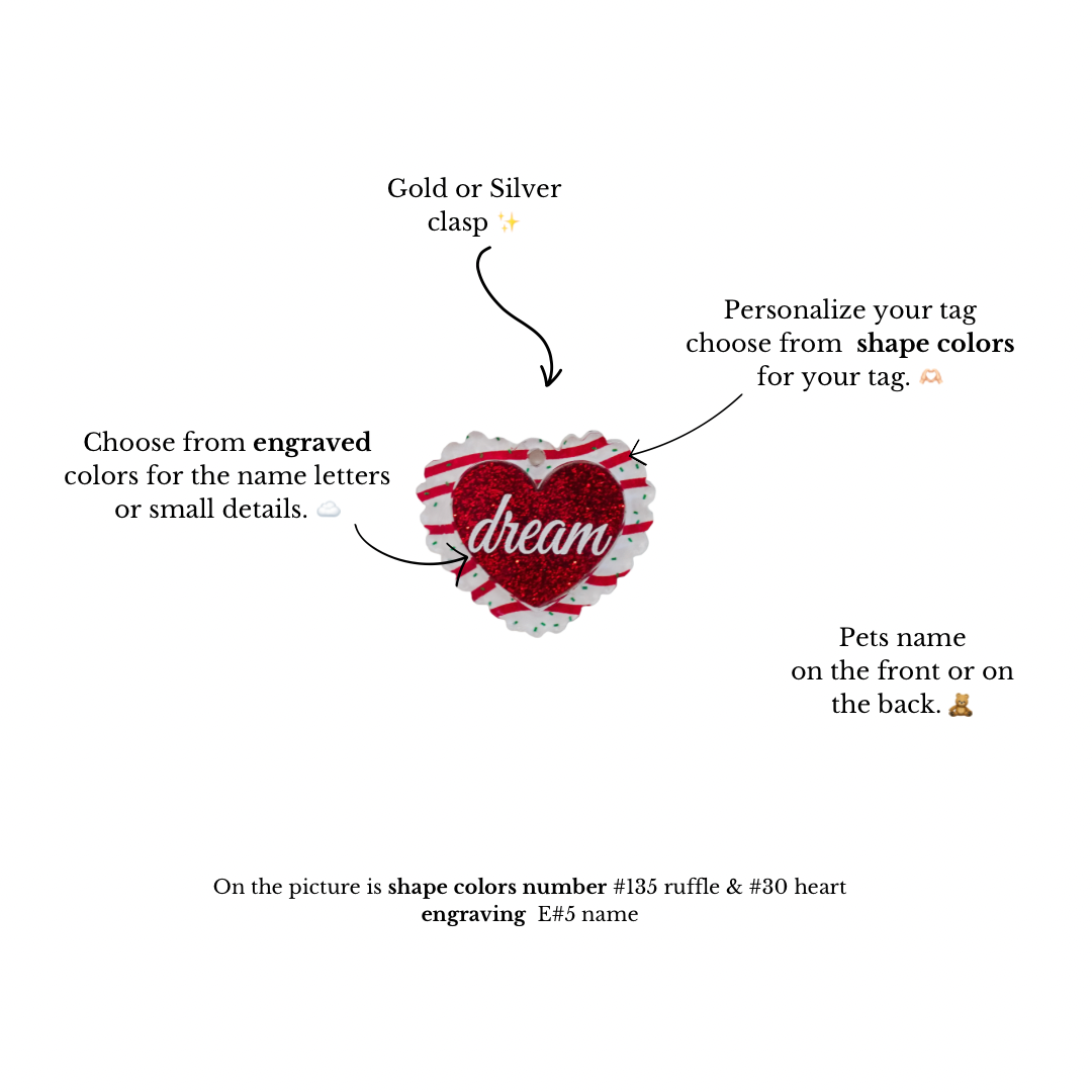 Christmas dainty ruffle heart