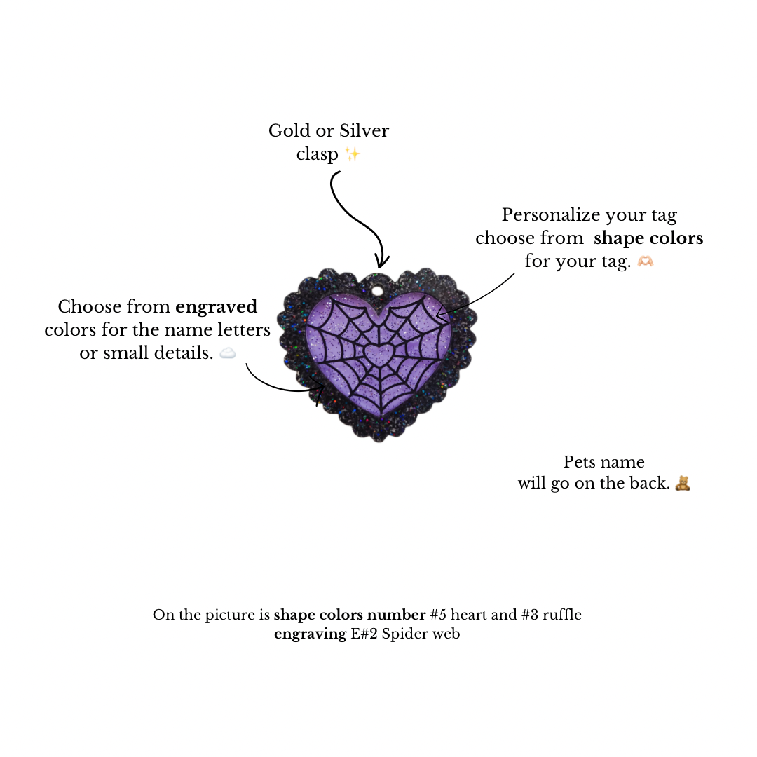 Spiderweb ruffle heart